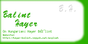 balint hayer business card